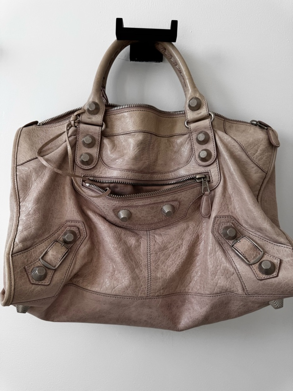 Balenciaga dusty pink Leather Work Bag